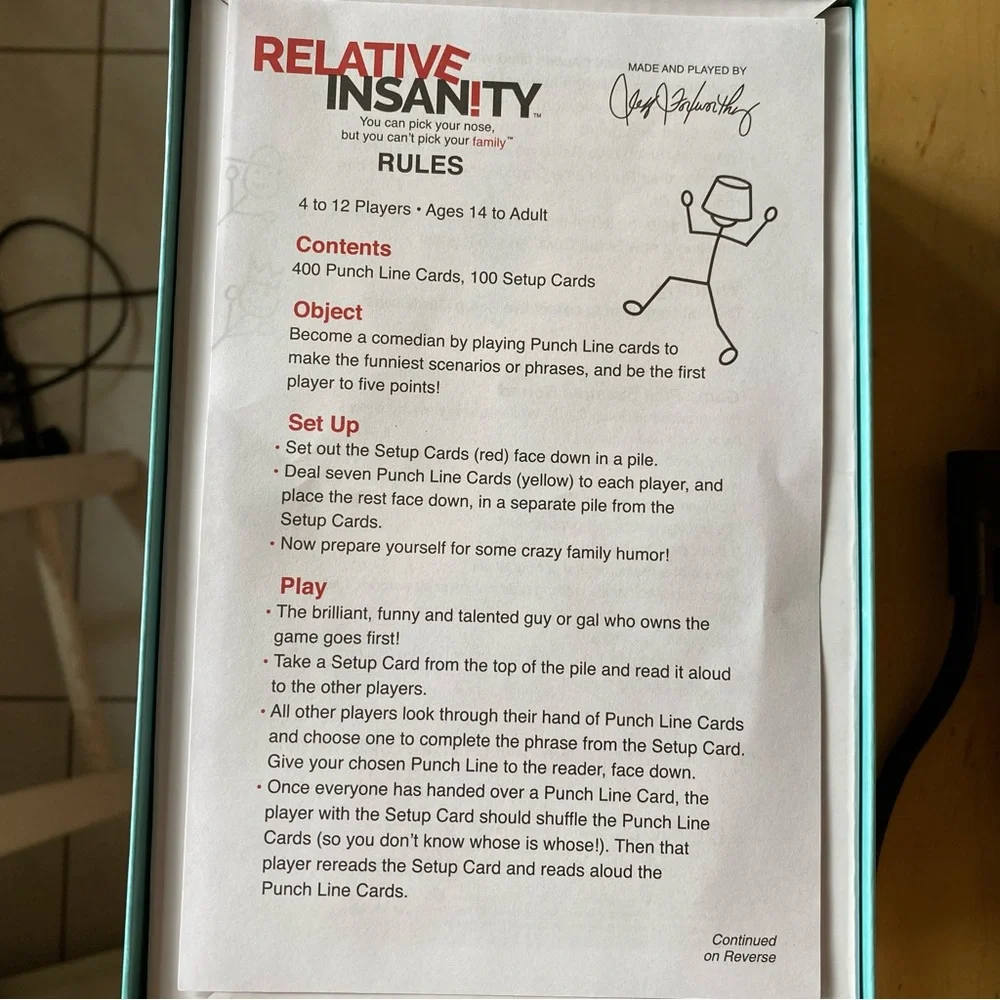 Relative Insanity Card Game - Picture 3 of 4